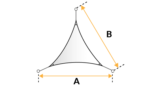 Shade Sail Triangle Shape Option 1